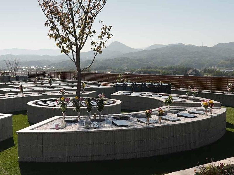 シンボルツリーを囲むように樹木葬が設けられています