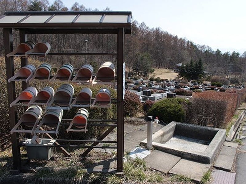 各所にある水道と手桶