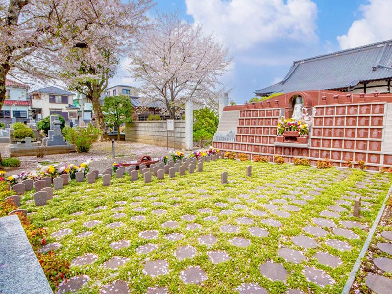 桜のある樹木葬区画