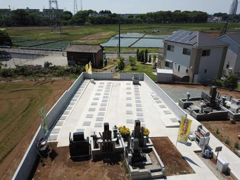 川越市下広谷共同墓地　のどかな雰囲気の墓所