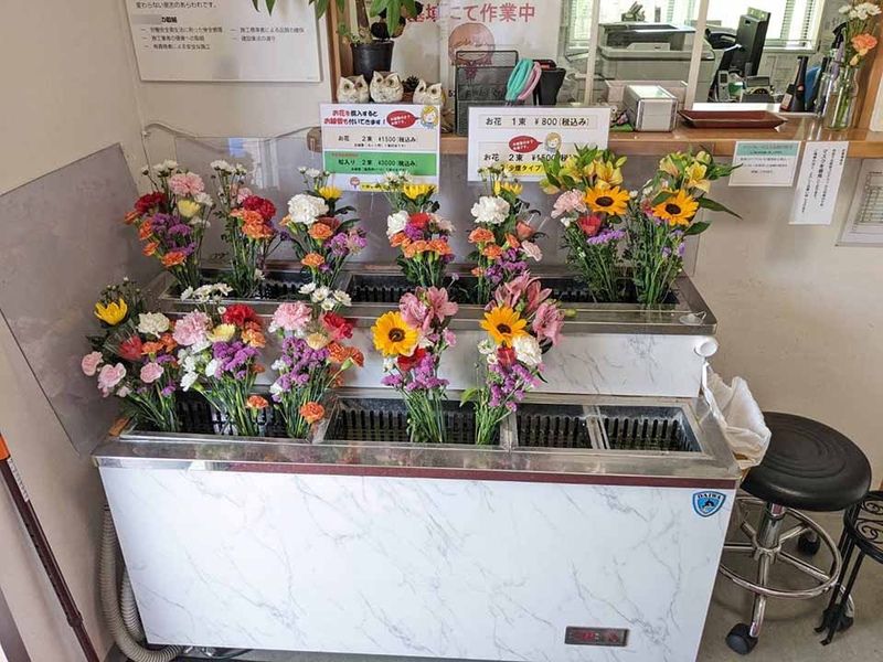 生花の販売コーナー