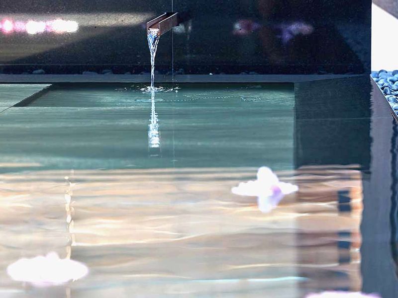 水盤へ向かってお参りします
