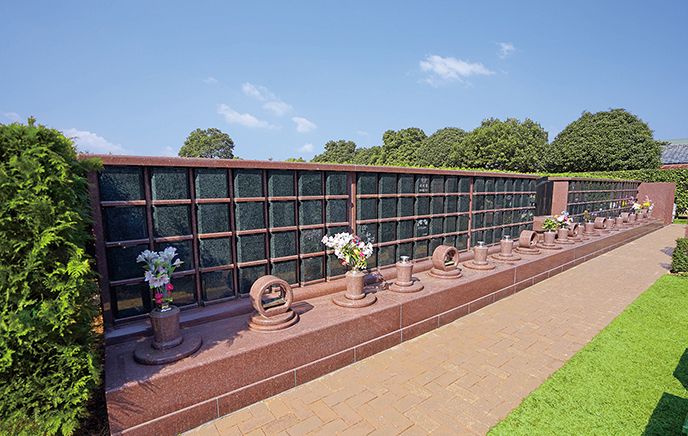 ヒューマンメモリー野田「ヒューマンエタニティ」（永代供養墓）後継者不要の永代供養墓風景