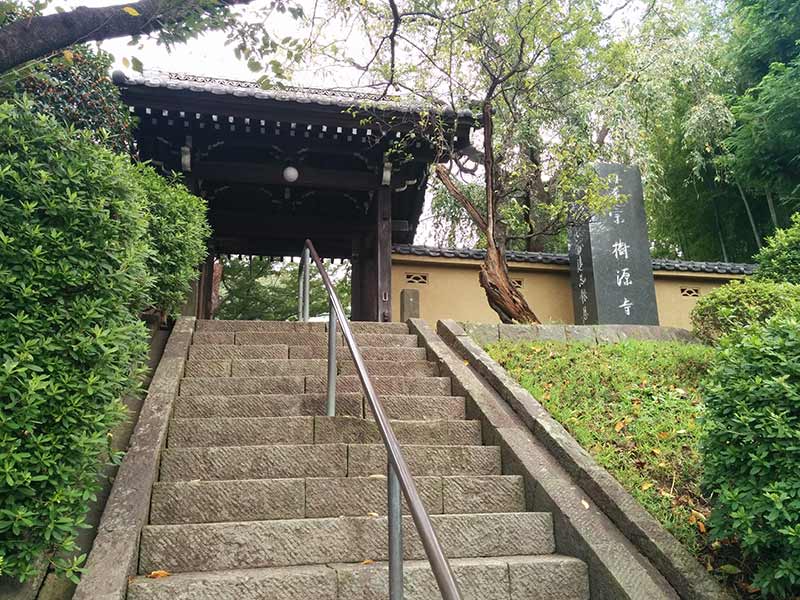 妙秀山 樹源寺　山門へと続く階段