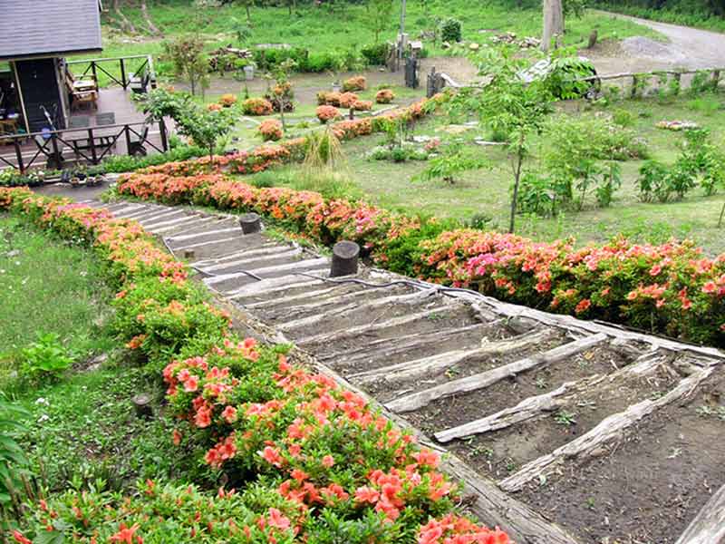 千の風 みらい園　樹木葬区画にある階段