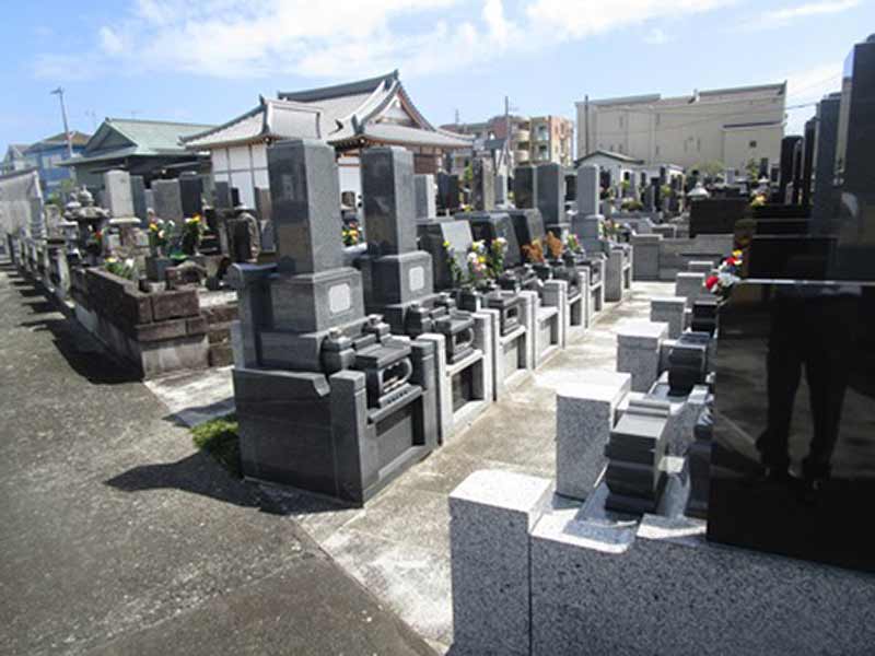 少林寺　日当たり良好な墓域