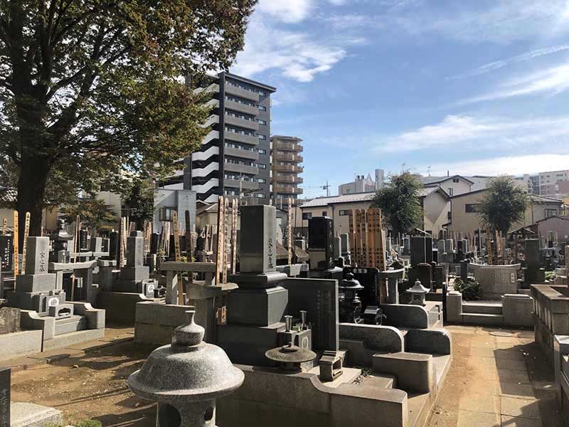 蓮馨寺　風通しがよい墓地