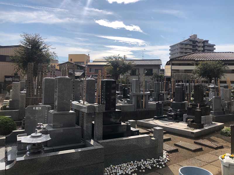 蓮馨寺　区画整備された苑内