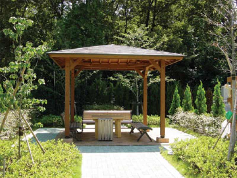 ふじみ野霊園　休憩用パーゴラ