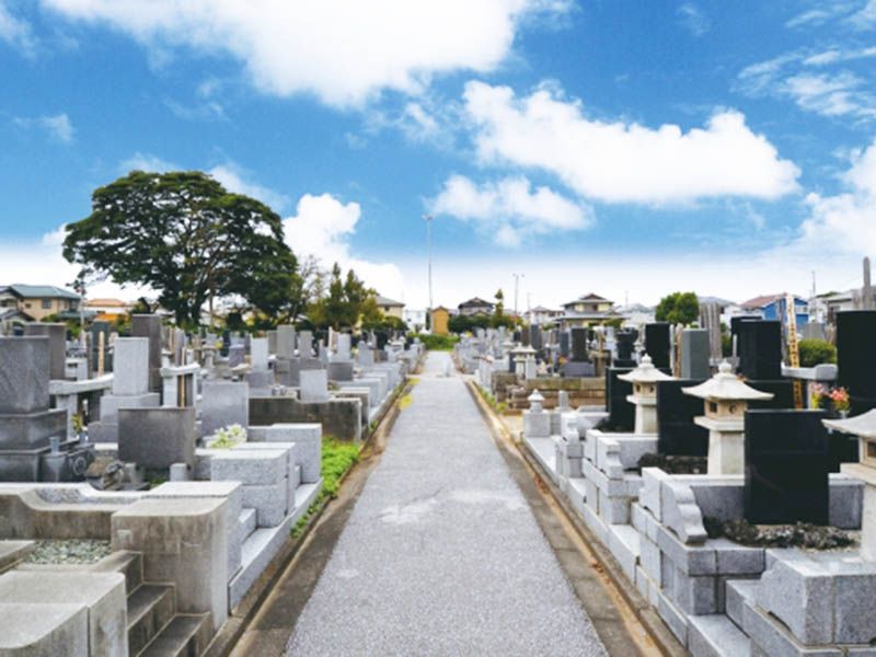 開けた開放的な霊園