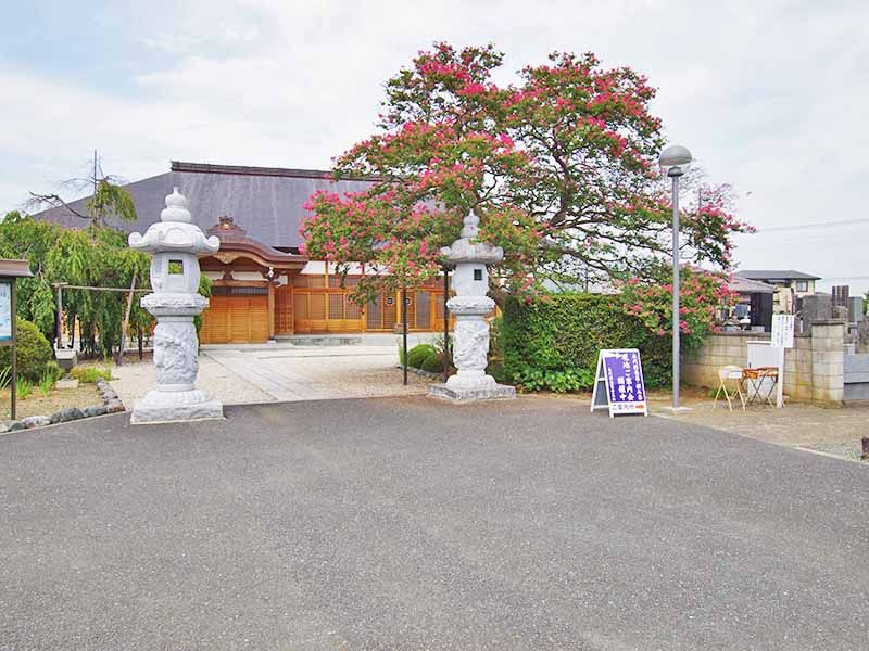 山門と石灯籠の入口