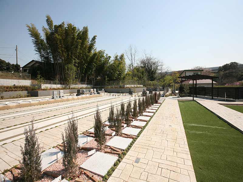 川口中央霊園の舗装された歩きやすい墓所