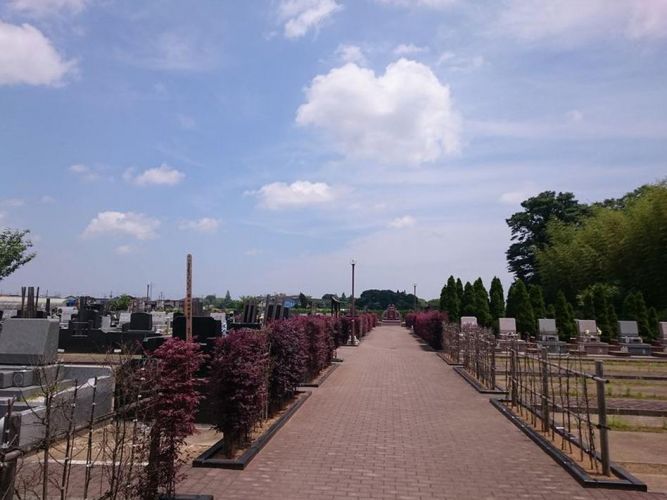 富里中央霊園　平坦な参道