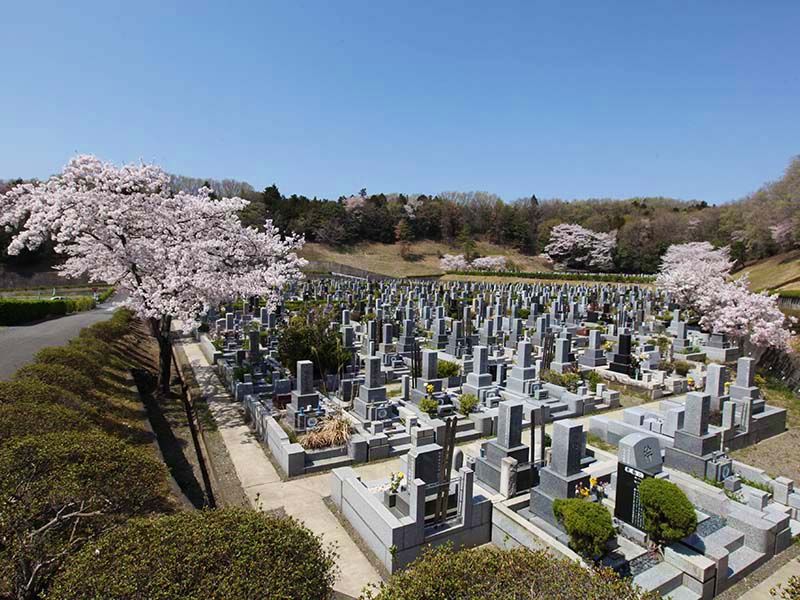 地産霊園　日当たりのよい墓域