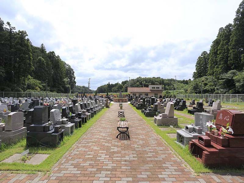 メモリアルスクエア佐倉　メイン参道に置かれたベンチ