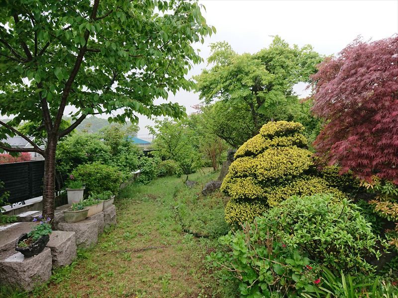 槻の城山霊園　手入れの行き届いた木々