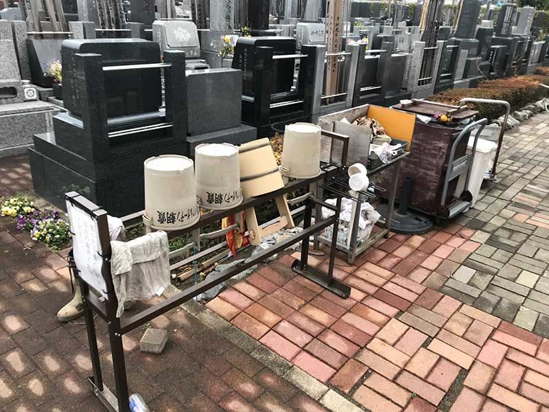 メモリアルガーデン朝霞　参拝用具置き場