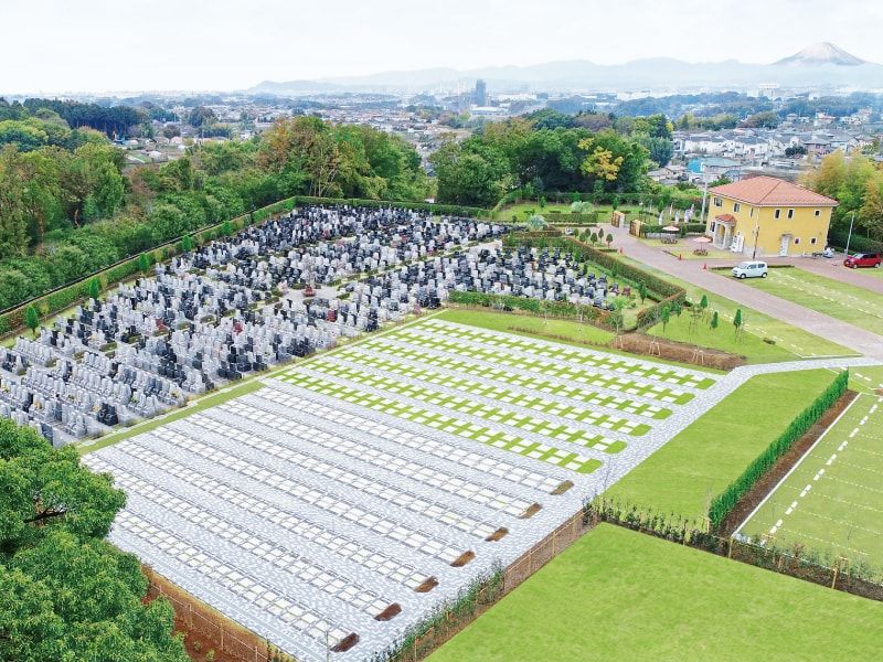 メモリアルパーク藤沢　富士山も展望できる見晴らしがよい立地