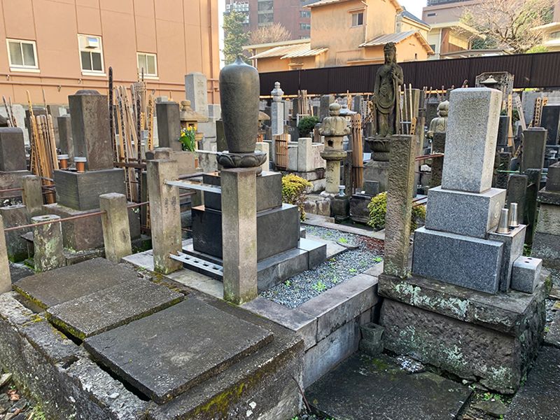 光宝寺　区画整理された墓域