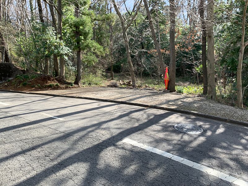 狭山湖畔霊園　緑の中の道路