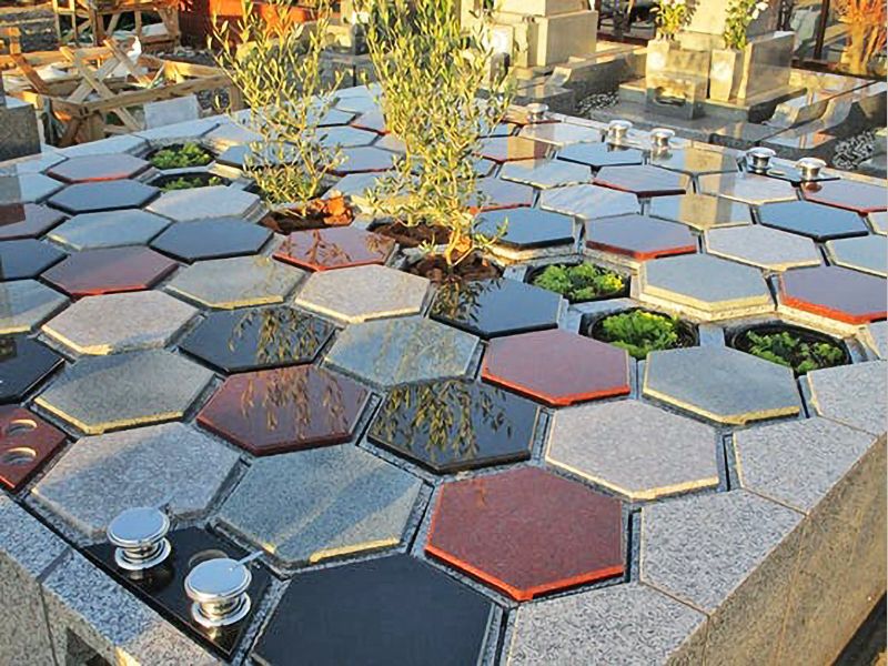 新所沢霊園アルヴェアージュ　六角に区切られた納骨室