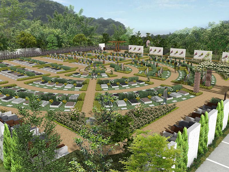 東京霊園 グリーンガーデン　区画整備された墓域