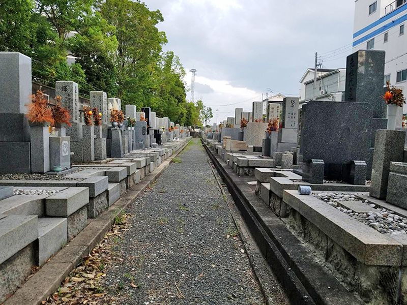 摂津市営 一津屋西墓地　整備された墓域