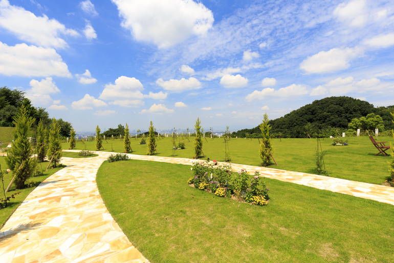 ふれあいの杜 天空　広大な苑内