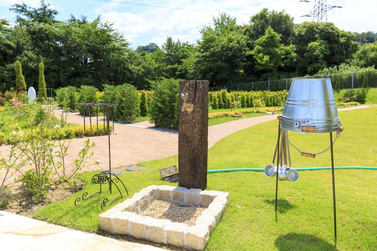 ふれあいの杜 天空　水汲み場と参拝道具