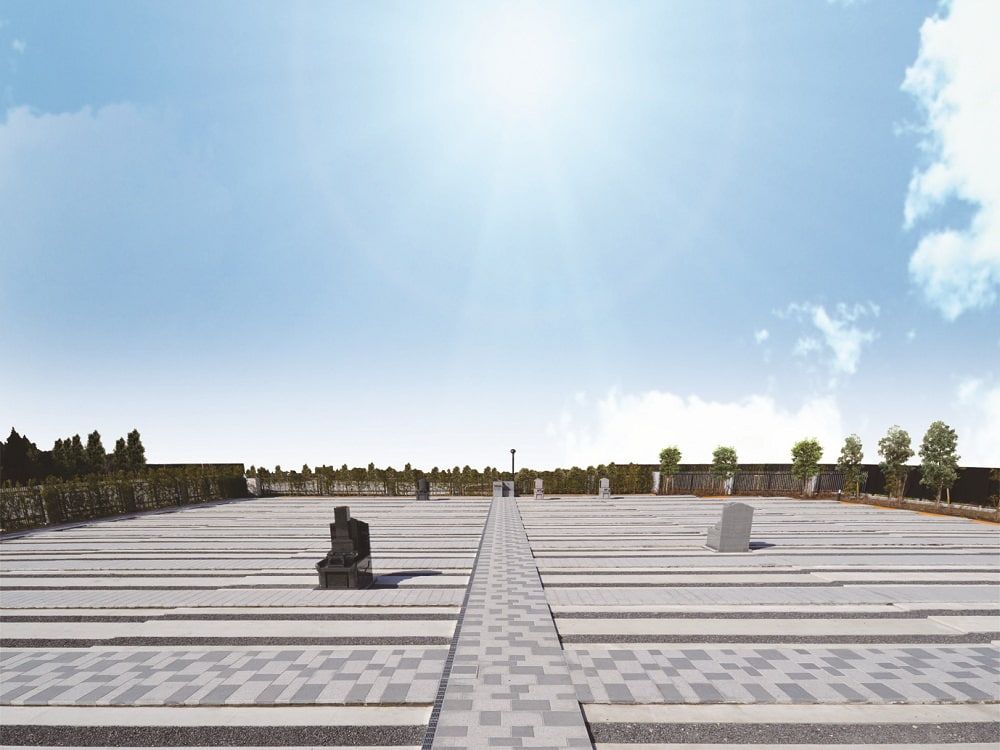 武蔵メモリアルコート　石畳の参道