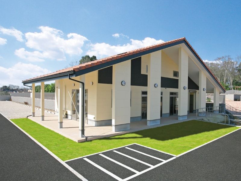 メモリアルパーク緑の丘にある休憩所などの施設