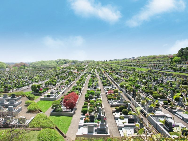 東京霊園　広大な敷地の園内風景①