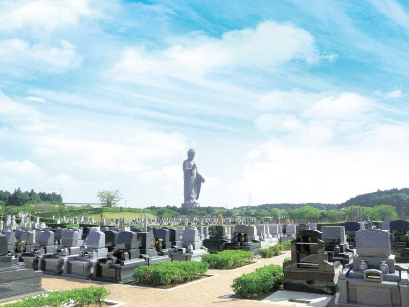 牛久浄苑の墓所と牛久大仏