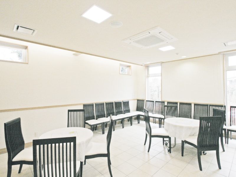 川口光輪メモリアルの休憩室