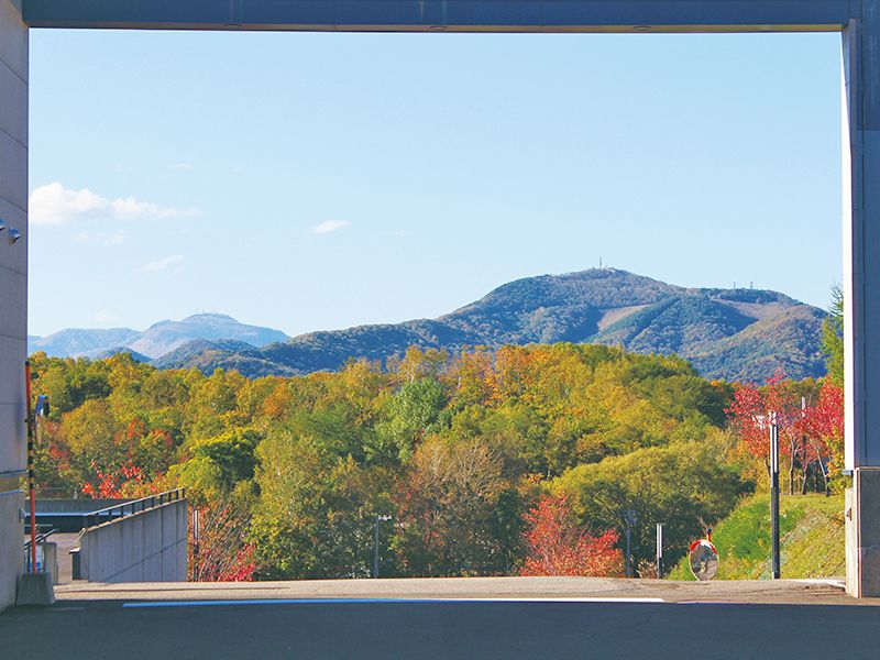 正面入口からは「藻岩山」や手稲山まで見渡せます