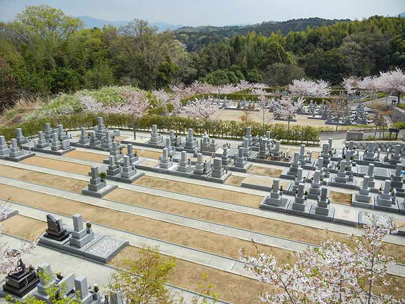 南大阪霊園のまだ空き区画がある墓域