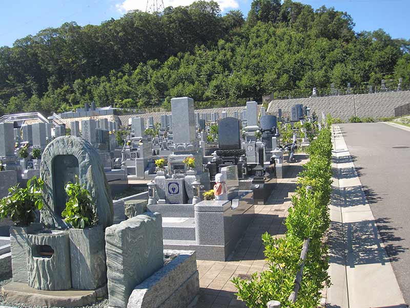 飯盛霊園　日の当たる園内