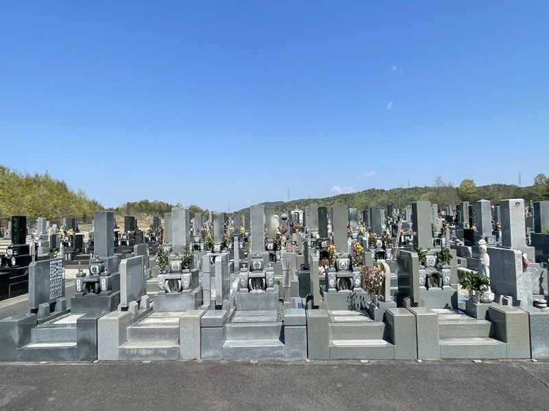 達磨霊園 面積ごとに整列して建てられているお墓