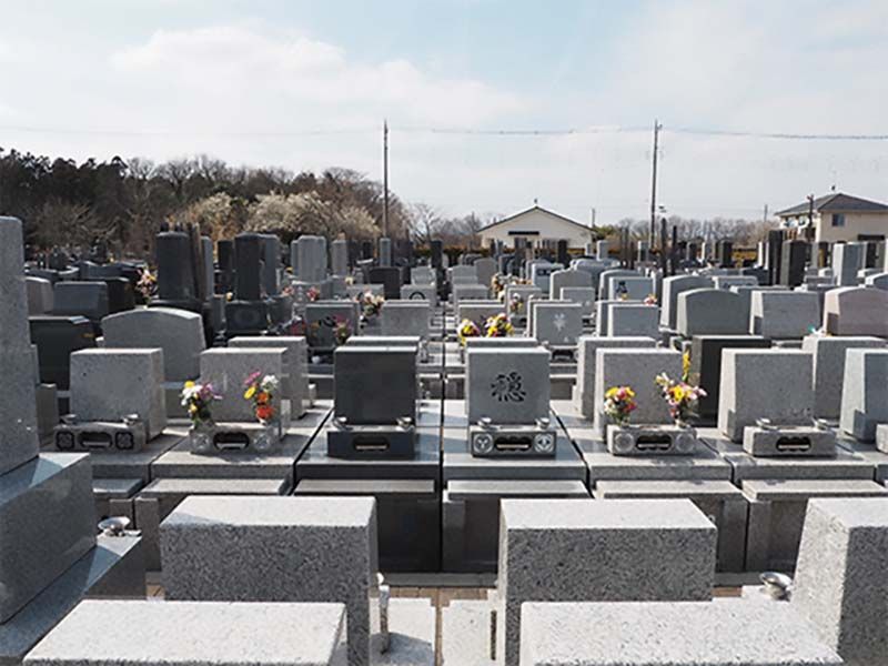 川越山城霊園　区画整理された墓域