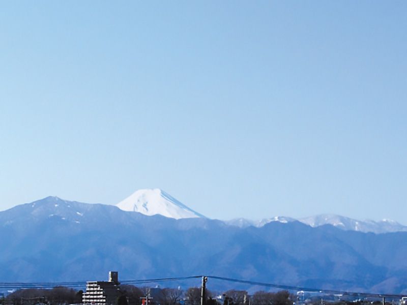 メモリアルサンステージ　霊園から見える富士山