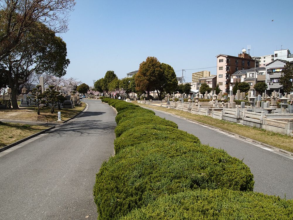 瓜破霊園 自然に包まれた園内