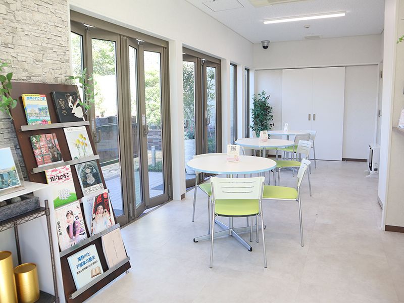 お参りの合間の休憩スペース