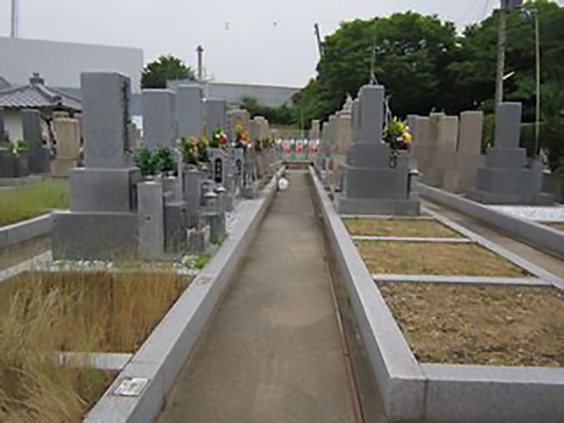 常磐墓地　整備された区画